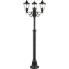 LALUMI Tuinlantaarn Carleen 3-lichts 200 Cm Zwart
