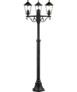 LALUMI Tuinlantaarn Carleen 3-lichts 200 Cm Zwart