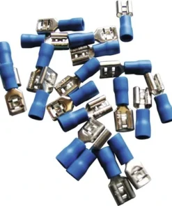 Stekkerhuls Plat Blauw, 20 Stuks