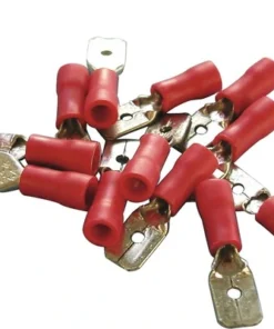 Vlakstekker 6.3/0.8 Rood, 20 Stuks