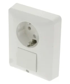 PEHA Standard Inbouw Basiselement Combinatie Wandcontactdoos (wcd) RA 1-voudig + Wisselschakelaar Zuiverwit