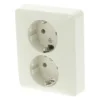 PEHA Standard Inbouw Basiselement Wandcontactdoos (wcd) RA 2-voudig Zuiverwit