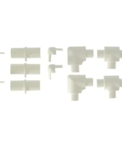 D-LINE Accessoireset T.b.v. Kabelgoot Halfrond 16x8 Mm Wit, 13-delig