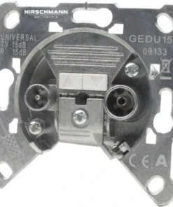 HIRSCHMANN Coax Wandcontactdoos GEDU 15 Wit (niet Retourgeschikt)
