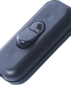 Snoerschakelaar Kunststof Zwart