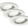 BRILONER LED Inbouwspot Set 7225 Ø 86 Mm Wit, 3 Stuks