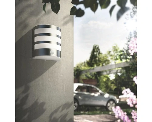 PHILIPS LED Buitenlamp Calgary Met Bewegingssensor RVS - Afbeelding 5
