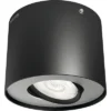 PHILIPS LED Opbouwspot Phase 1-lichts Zwart