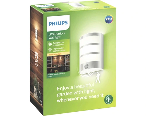 PHILIPS LED Buitenlamp Python Met Bewegingssensor RVS - Afbeelding 7