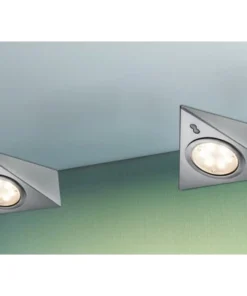 PAULMANN LED Onderbouwverlichting Met Bewegingssensor Geborsteld RVS, 3 Stuks