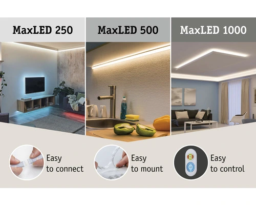 PAULMANN MaxLED 1000 LED-strip Basisset Daglichtwit 150 Cm Zilver Gecoat - Afbeelding 6