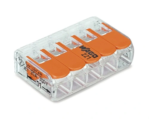WAGO Verbindingsklem Compact 221-415, 5 Stuks