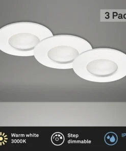 BRILONER LED Inbouwspot Set 8308 Ø 75 Mm Wit, 3 Stuks