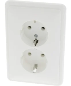 PEHA Inbouw Basiselement Wandcontactdoos (wcd) RA 2-voudig Vlak Zuiver Wit