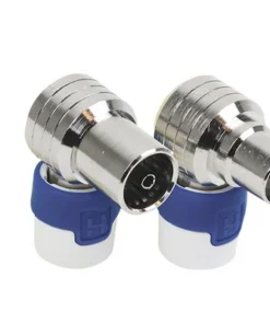 HIRSCHMANN Coax IEC-connector KOSWI 5/KOKWI 5 Haaks Male/female, 2 Stuks