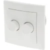 EXIN Inbouw Basiselement Duodimmer Met Berker S1 Dimmerknop Voor LED Lampen 6-50 W Polar Wit