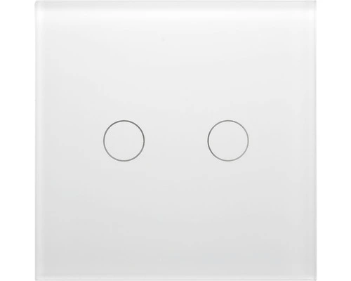 ONE TWO TOUCH Glaspaneel Dubbel Voor Touch Schakelmateriaal Wit