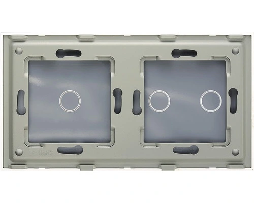 ONE TWO TOUCH Glaspaneel 1x Enkel/1x Dubbel Voor Touch Schakelmateriaal Zwart - Afbeelding 3