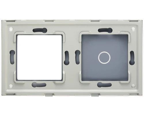 ONE TWO TOUCH Glaspaneel Combinatie 1x Afdekraam/1x Touch Enkel Zwart - Afbeelding 3