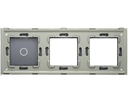 ONE TWO TOUCH Glaspaneel Combinatie 2x Afdekraam/1x Touch Enkel Wit - Afbeelding 3