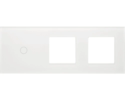 ONE TWO TOUCH Glaspaneel Combinatie 2x Afdekraam/1x Touch Enkel Wit