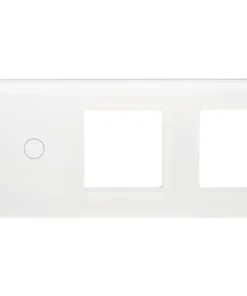 ONE TWO TOUCH Glaspaneel Combinatie 2x Afdekraam/1x Touch Dubbel Wit