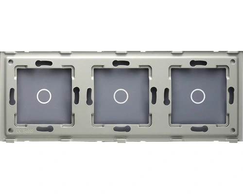 ONE TWO TOUCH Glaspaneel 3x Enkel Voor Touch Schakelmateriaal Zwart - Afbeelding 3