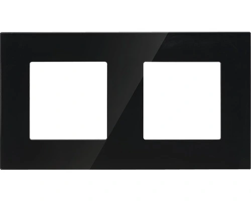 ONE TWO TOUCH Afdekraam Glas 2-voudig Zwart