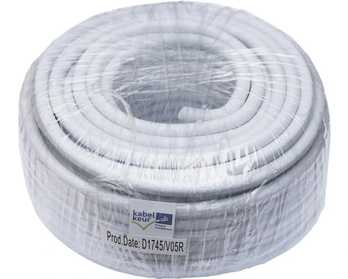 TECHNETIX Coax Installatiekabel Wit 10 Meter (in Doos)