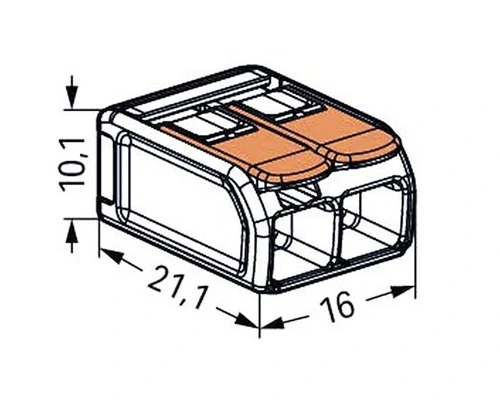 WAGO Verbindingsklem Compact 221-612, 50 Stuks - Afbeelding 2