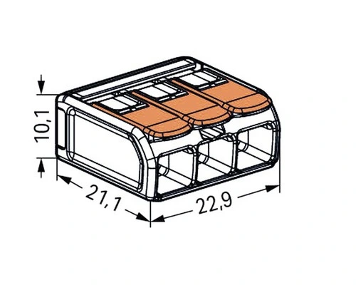 WAGO Verbindingsklem Compact 221-613, 30 Stuks - Afbeelding 2