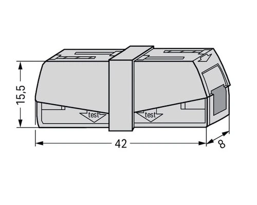 WAGO Serviceklem 224-201, 50 Stuks - Afbeelding 2