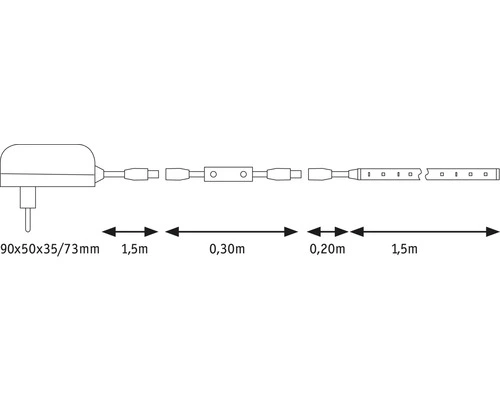 PAULMANN SimpLED Power LED-stripset Neutraalwit 150 Cm Wit Gecoat - Afbeelding 8