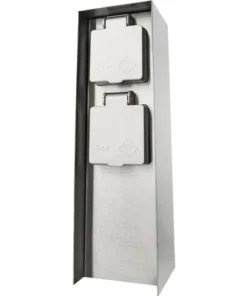 PHILIPS Buitenstopcontact 2-voudig RVS