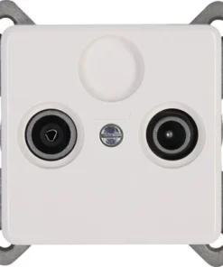 KOPP Milano Inbouw Basiselement Antennecontactdoos Met Met Afdekplaat Wit