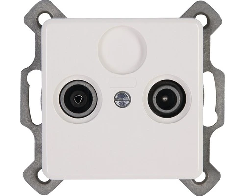 KOPP Milano Inbouw Basiselement Antennecontactdoos Met Met Afdekplaat Wit