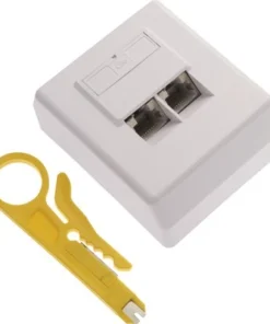 BLEIL Netwerkcontactdoos CAT6 Opbouw Wit