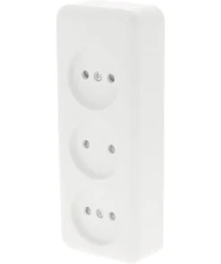Opbouw Wandcontactdoos (wcd) 3-voudig Polar Wit