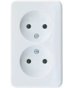 BERKER Opbouw Wandcontactdoos (wcd) 2-voudig Polarwit
