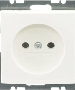 BERKER S1 Inbouw Wandcontactdoos (wcd) 1-voudig Polarwit Glans