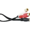 BLEIL Audiokabel 1x Jack 3,5 Mm - 2x Tulp Female Zwart 20 Cm