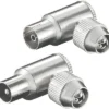 BLEIL Coax IEC-connector Haaks Male/female, 2 Stuks