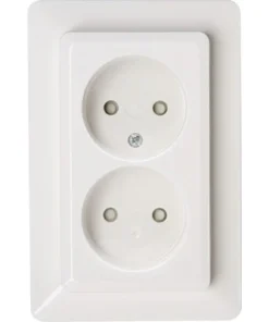 KOPP Milano Inbouw Wandcontactdoos (wcd) 2-voudig Met Kinderbeveiliging Wit