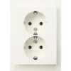 BERKER K1 Inbouw Wandcontactdoos (wcd) RA 2-voudig Polar Wit