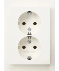 BERKER K1 Inbouw Wandcontactdoos (wcd) RA 2-voudig Polar Wit