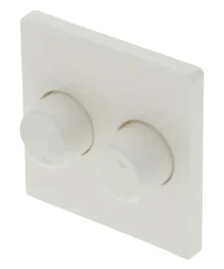 Centraalplaat Met Knop Duodimmer Polar Wit (geschikt Voor Berker Q1)