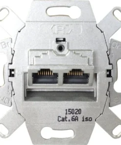 RUTENBECK Inbouwelement Wandcontactdoos RJ45 CAT6 Dubbel